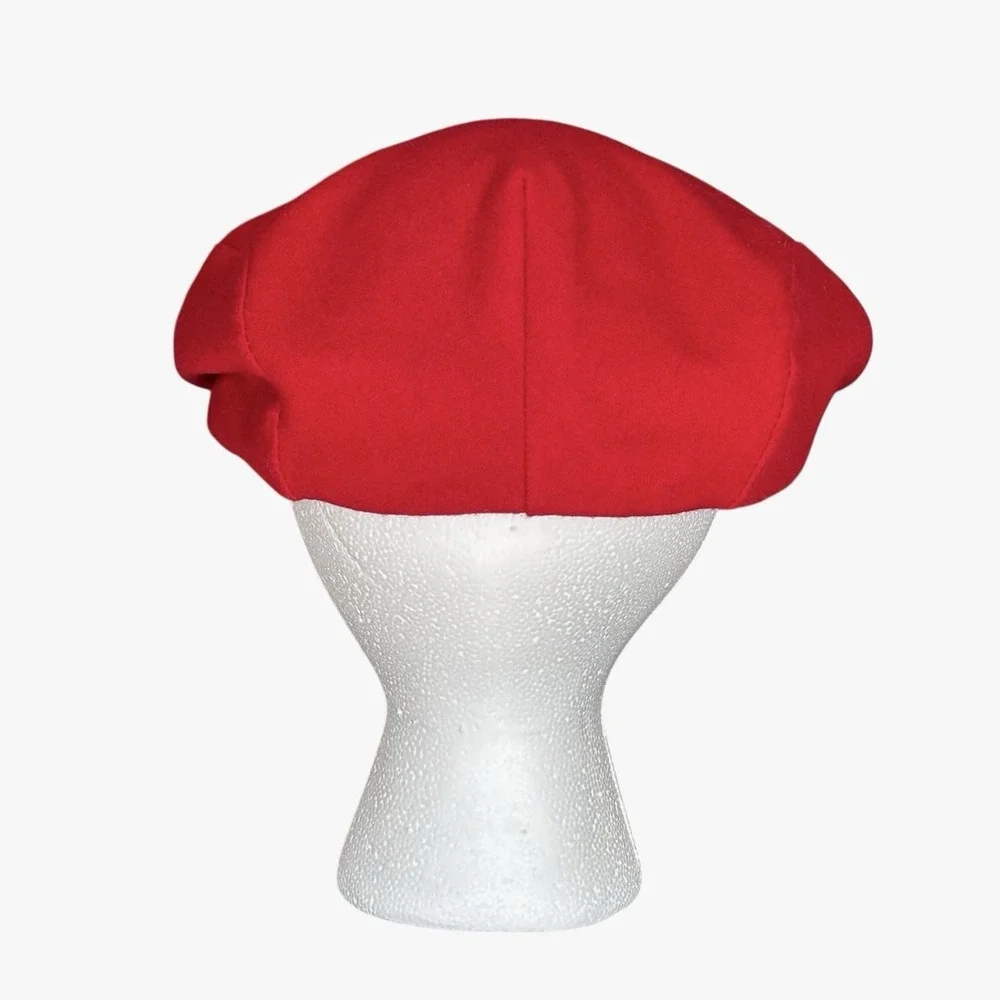 Vintage‎ Pendleton Red Wool Newsboy Cabbie Cap Hat Sz  Large USA